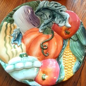 Vtg Silvestri Fall Harvest Plate